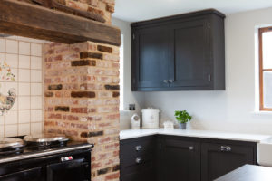James AdcockHand crafted Quaker Kitchen Shaker style black corner